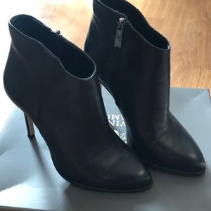 Vince Camuto black leather ankle boots